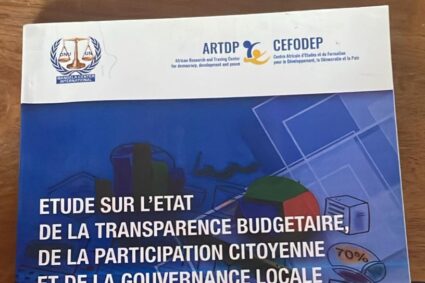 La disponibilité d'une étude sur la transparence budgétaire, la participation citoyenne et la gouvernance locale dans la Région de l'Est Cameroun