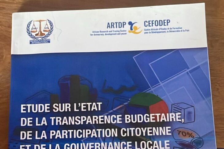 La disponibilité d'une étude sur la transparence budgétaire, la participation citoyenne et la gouvernance locale dans la Région de l'Est Cameroun